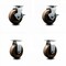 Service Caster 4 Inch High Temp Phenolic Caster Set with Roller Bearings 2 Brakes 2 Rigid SCC SCC-20S420-PHRHT-TLB-2-R-2 - alternate 1